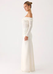 Over To You Sequin Maxi Dress - White