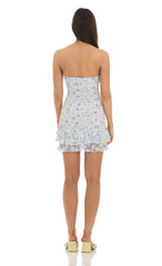 Ethereal Allure Floral Lace Strapless Bodycon Dress