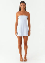 Ayanna Strapless Mini Dress - Blue