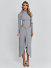 AMELIS MAXI SKIRT GREY