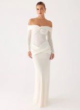 Over To You Sequin Maxi Dress - White