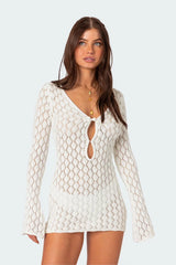 Brie Cut Out Crochet Mini Dress