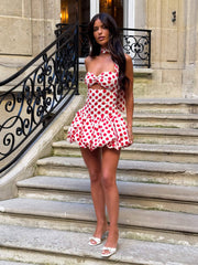 Hayley Mini Dress Red Polka Dot