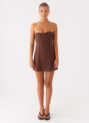 Ludo Mini Dress - Chocolate