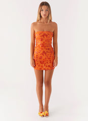 Moorey Beaded Mini Dress - Orange