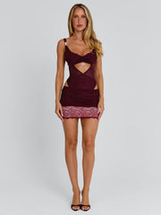 Vayla Mini Dress Deep Red