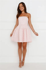 Sasha Strapless Mini Dress Pink