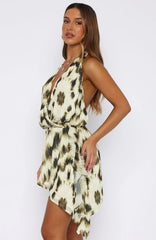 Time Of My Life Halter Mini Dress Gilded Touch