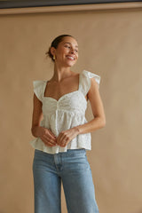 Ashton Ruffle Sleeve Babydoll Top