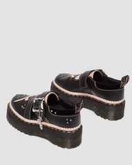 Dr Martens Kemsley leather buckle platform shoes