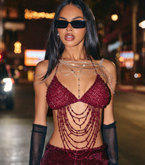 Festival Headliner Beaded Triangle Bralette