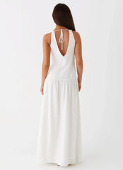 Meggie Linen Maxi Dress - White