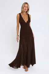 Flirt And Fling Maxi Dress Brown