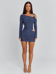 Aurelle Mini Dress Steel Grey