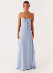 Aveline Bustier Maxi Dress - Blue