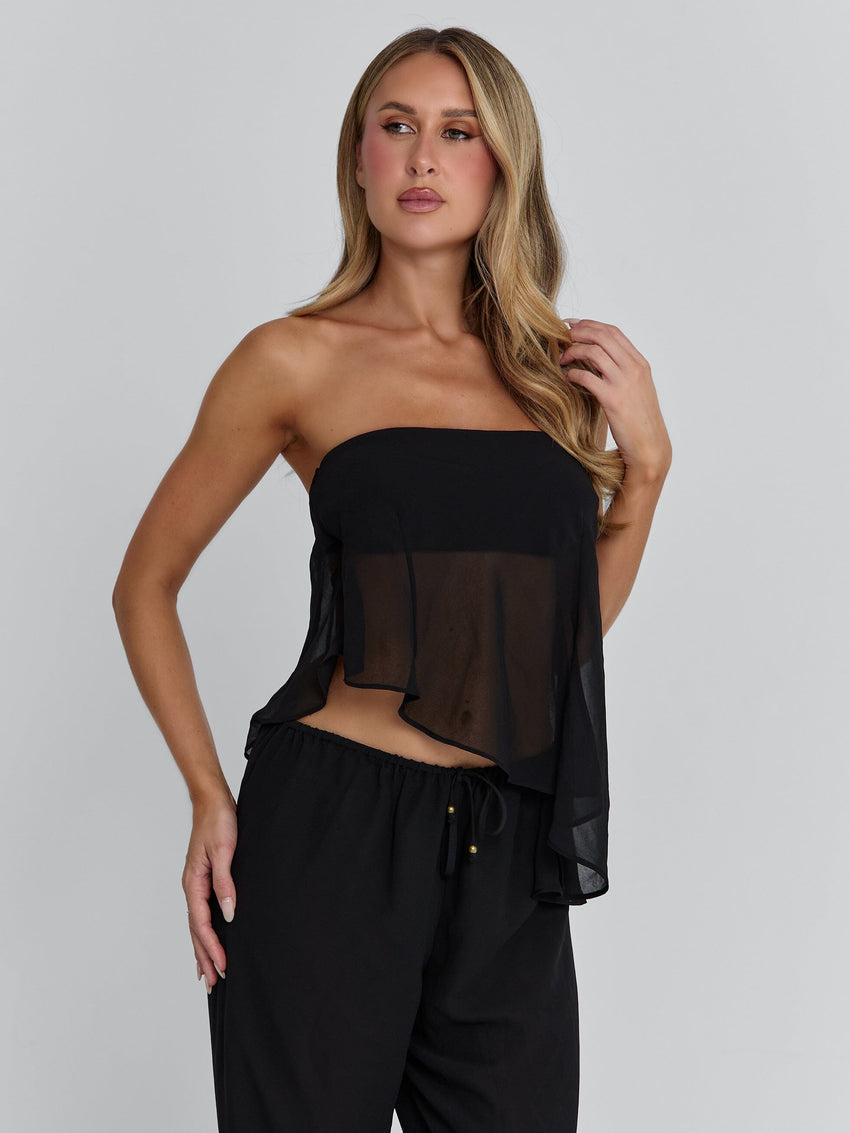 CLOVELLY TOP BLACK