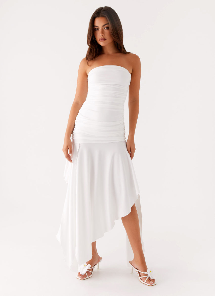 Ora Strapless Maxi Dress - White