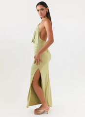 Samara Halterneck Maxi Dress - Sage