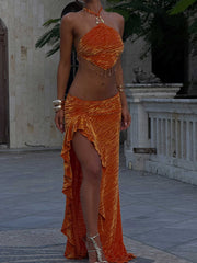 Setia Maxi Skirt Orange