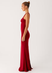 Safiya Maxi Dress - Maroon
