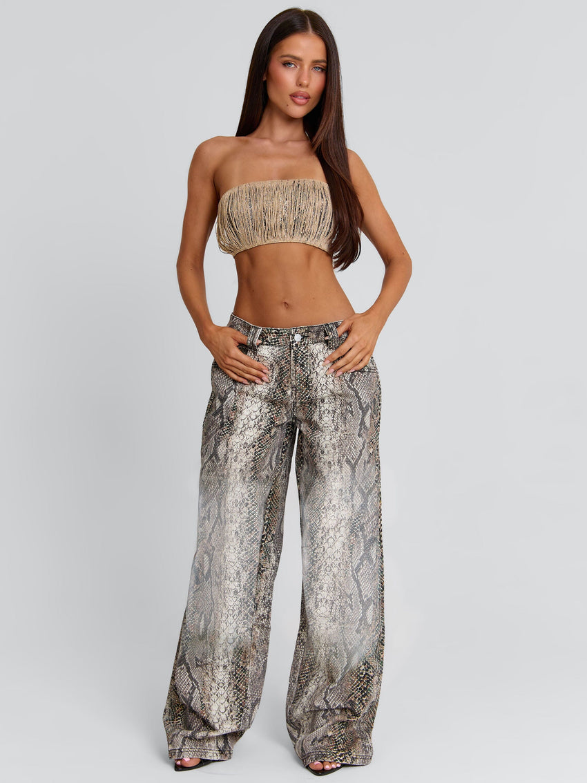 ZERIAH PANTS SNAKE PRINT