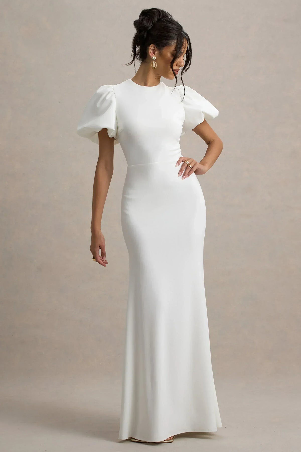 Love Letters | White Puff-Sleeve Maxi Dress
