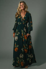 Olivia Maxi Dress | Deep Topaz Floral